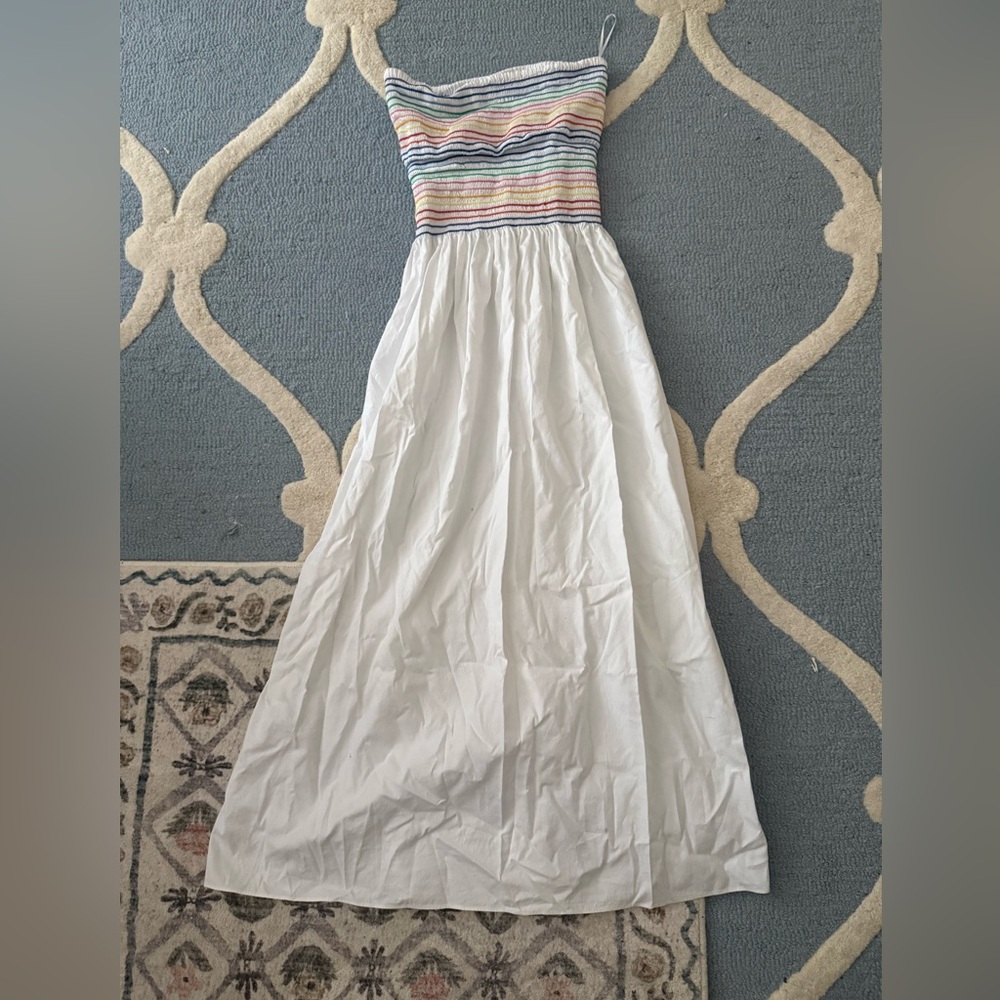Petersyn Striped Strapless Dress Size M